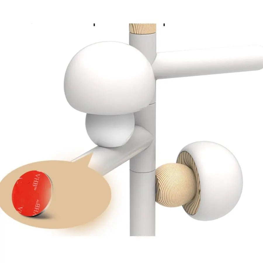 LED Mushroom Night Light | Dimmable Touch Lamp & Wood Base