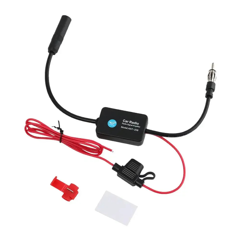 Car FM Radio Antenna Signal Booster – 25-30dB Amplifier