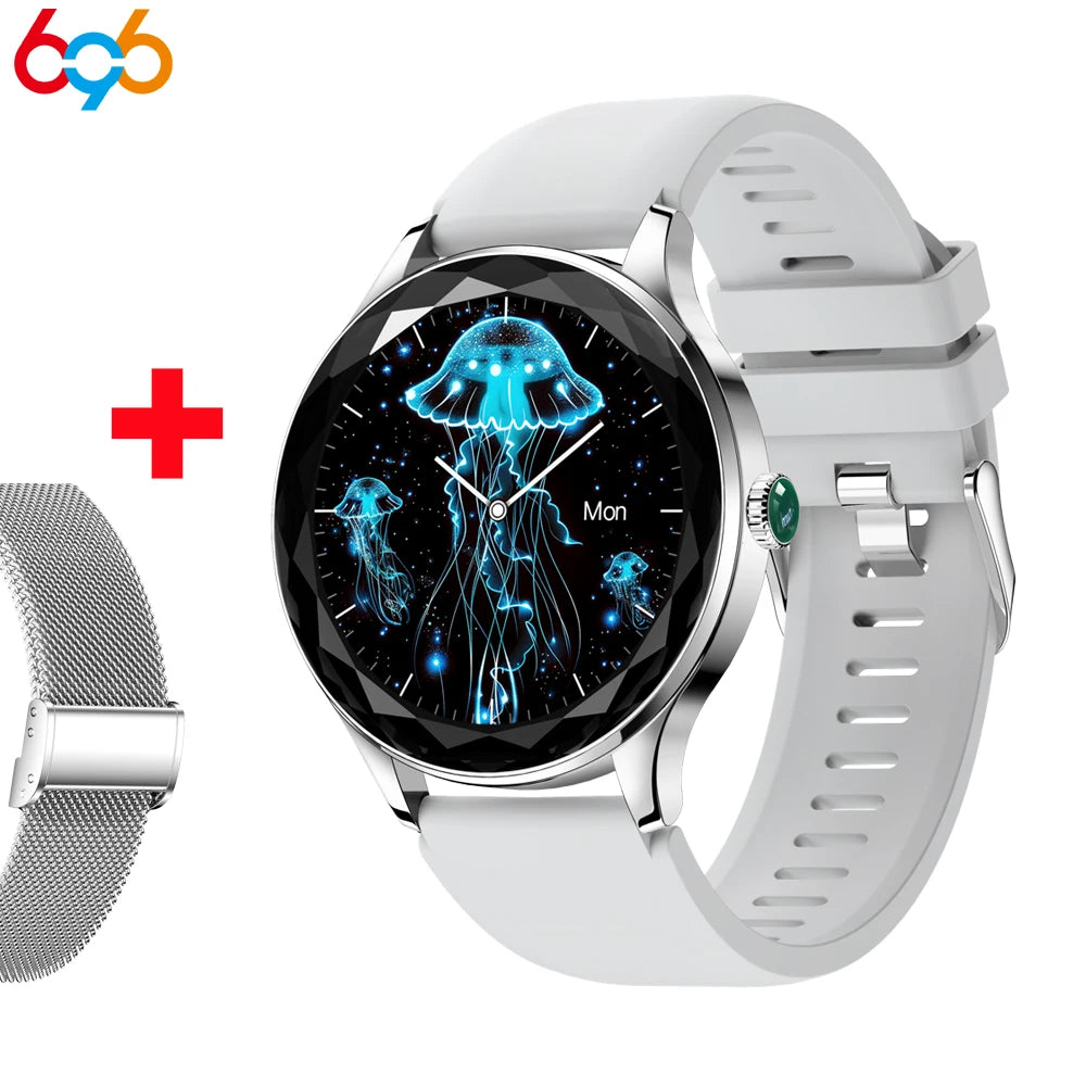 Hot Sale 1.27" Lady Fashion Waterproof Smartwatch Blue Tooth Call Heart Rate Health Smart Watch Sports Women Music Gift Calorie Oasis Select SVGRS A SVM