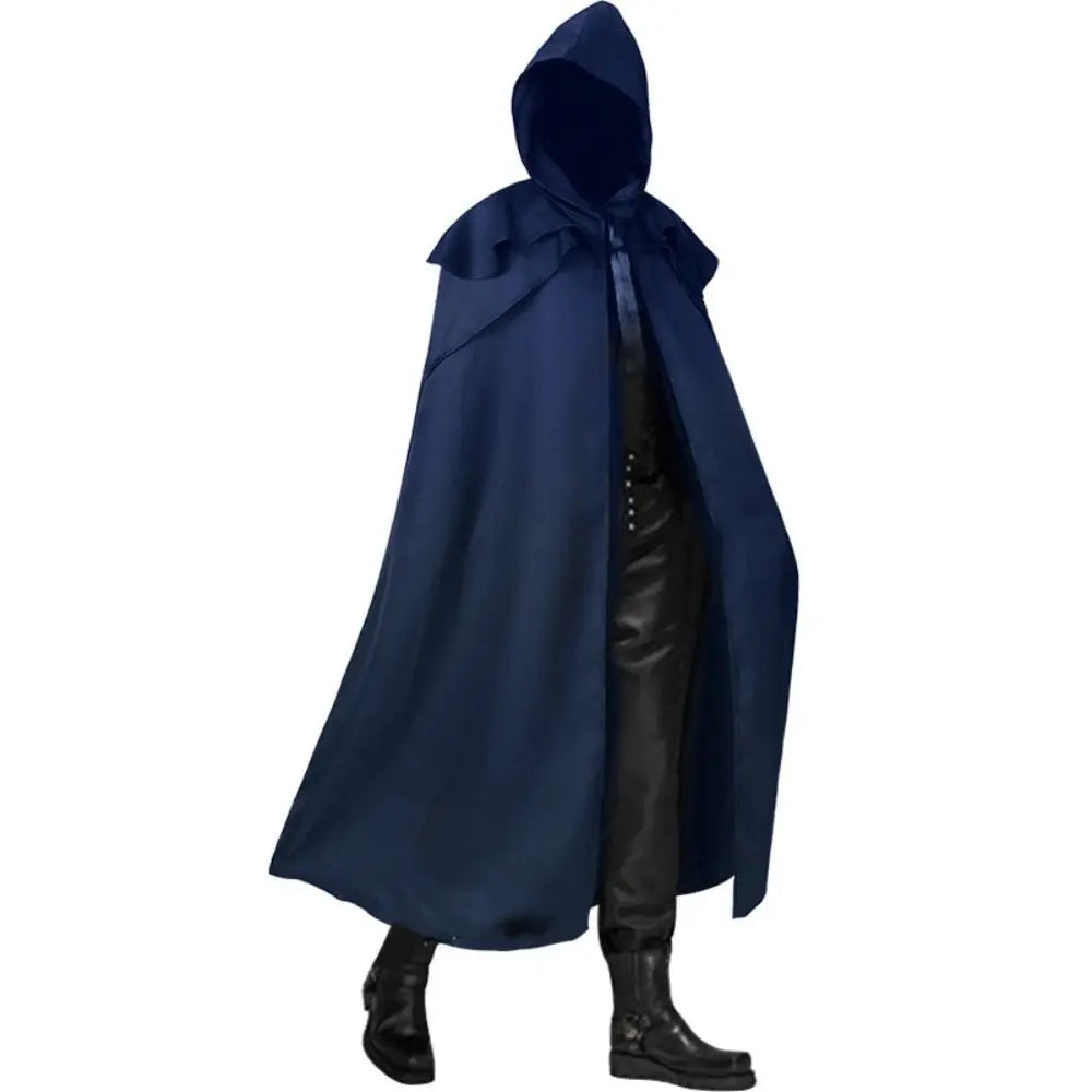 Halloween Hooded Cloak Gothic Long Robe Knight Pirate Costume