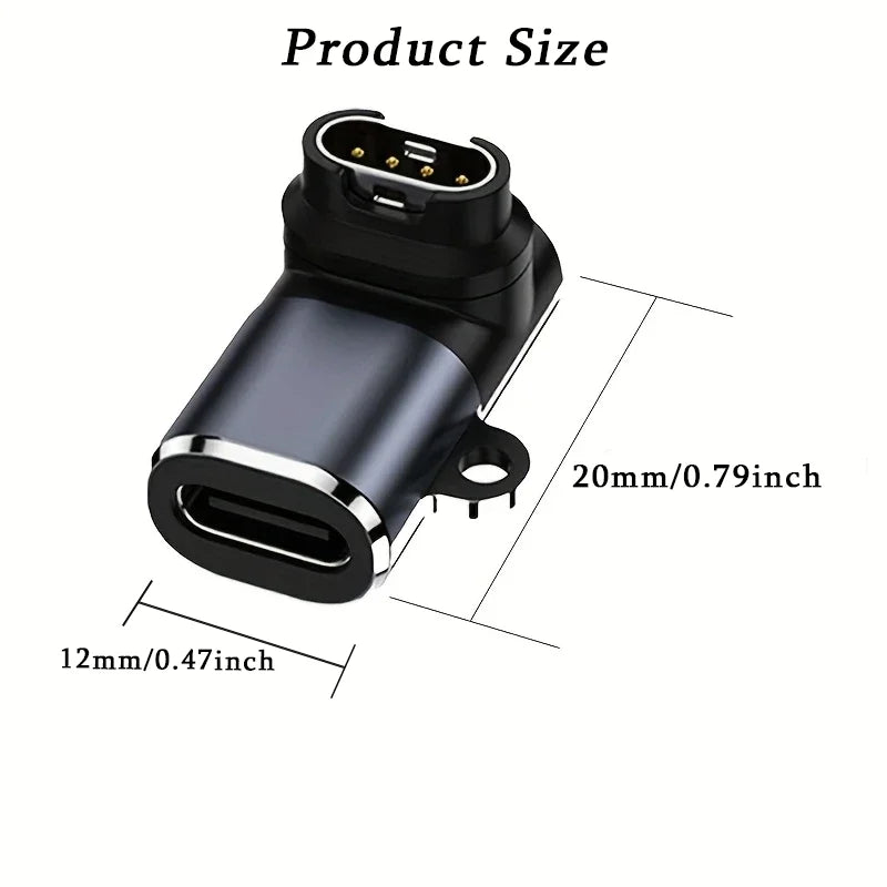 Garmin USB-C Charging Adapter – Fenix 7/6/5, Venu, Forerunner Watch Charging Adapter Oasis Select
