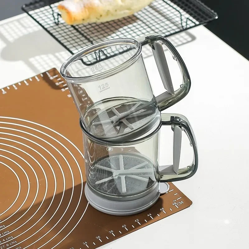 Semi-Automatic Handheld Flour Sifter – Baking Sieve Tool Flour Sifter Oasis Select
