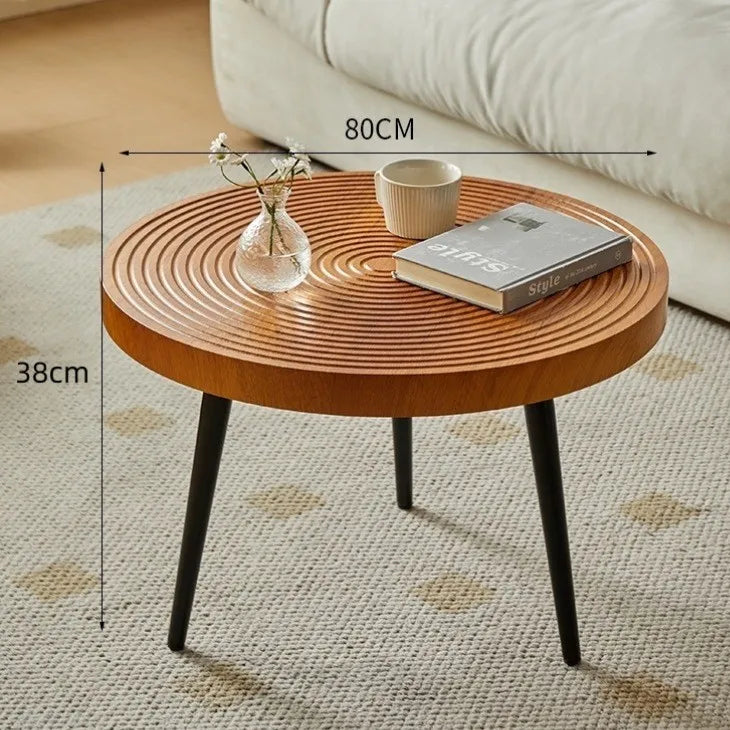Multi-functional Annual ring side few sofa side few living room coffee table living room Oasis Select Log color 80-38