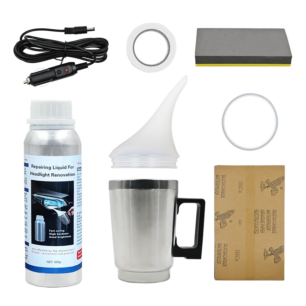 Car Headlight Restoration Kit – 300g Chemical Polish Set Headlight Restoration Kit Oasis Select 300g Full Set 200ml