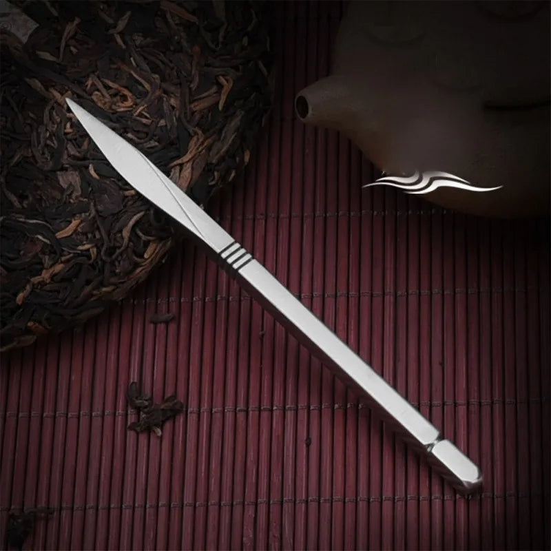2pcs Stainless Steel Tea Needle Delicate Tea Cutter Puer Tea Cutter Tea Ceremony Accessories Crafts for Home Tearoom Store Oasis Select