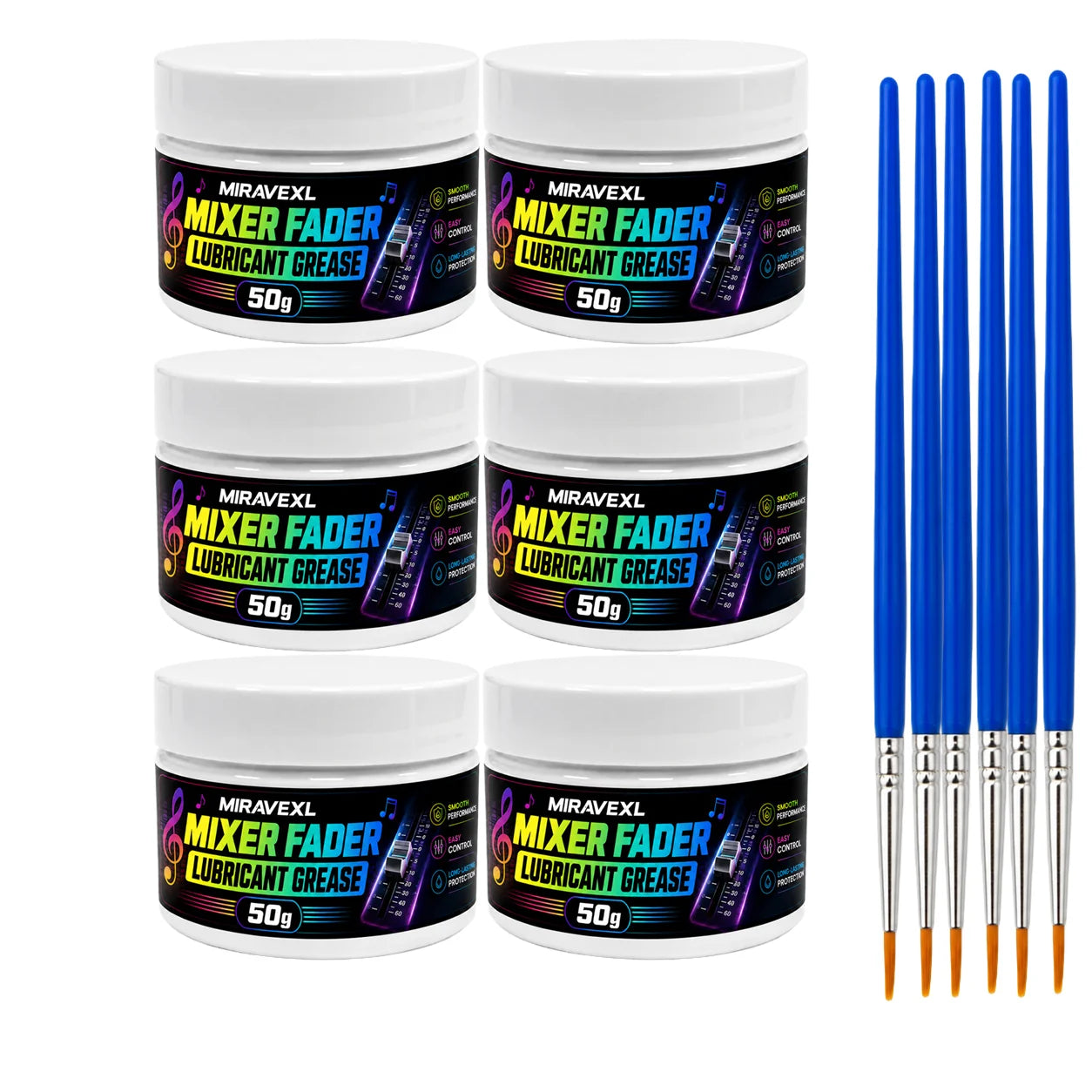MIRAVEXL Mixer Fader Lubricant Grease 50g Professional Audio Console Fader MaintenanceSmooth Control With Precision Brush Kit Oasis Select 6 Cans -6 Items