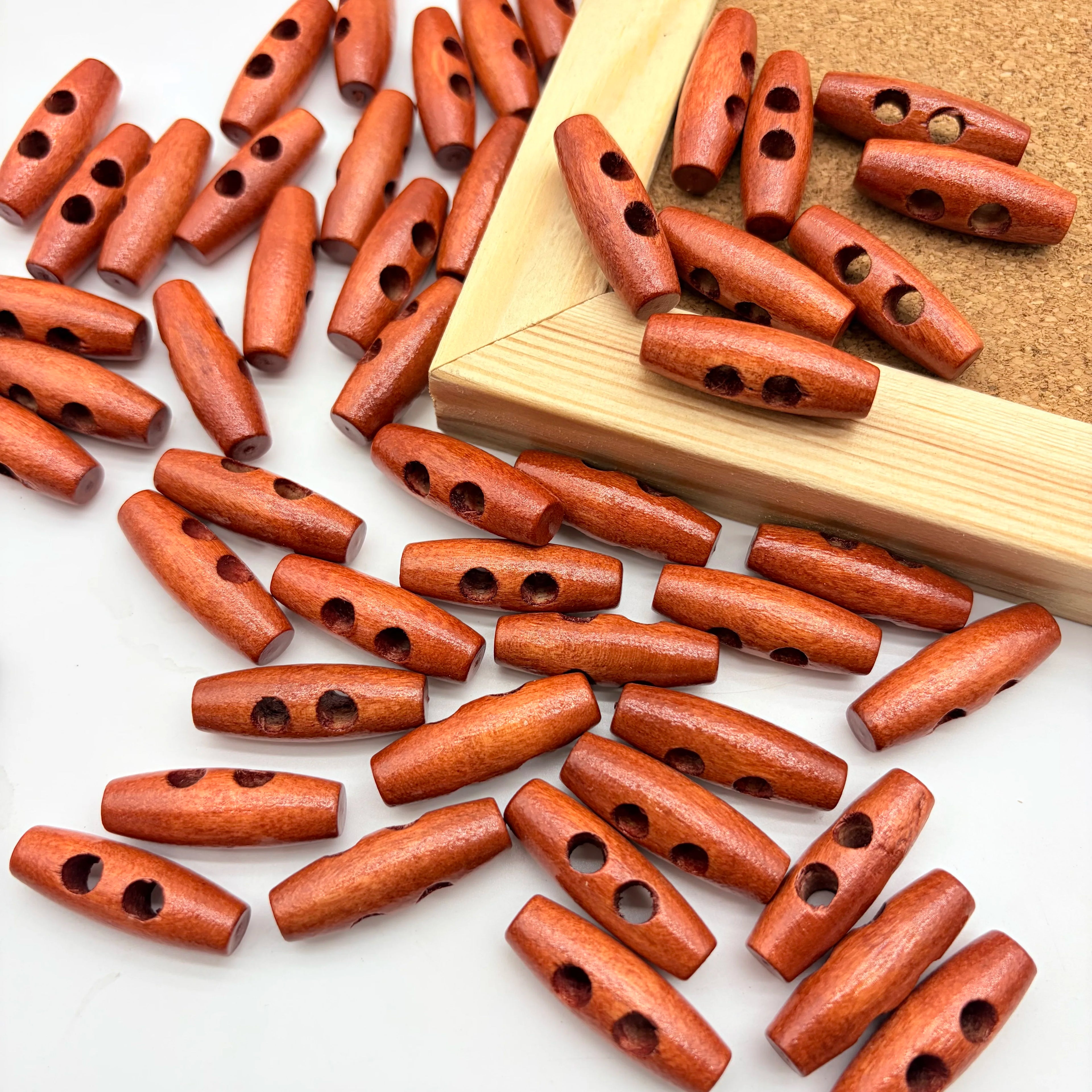 50pcs Oval Wooden Buttons Wood Buttons Accessories Natural Wood Sweater Coats Buttons for Jacket Clothing Sewing DIY Art Craft Oasis Select
