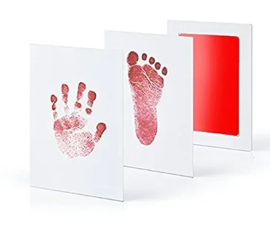 Dog Cat Footprint Pad Paw Print Ink Kit Pad Baby Handprint Stamp Safe Non-toxic Mess-free Printing DIY Easy Clean Pet Souvenir Oasis Select Red