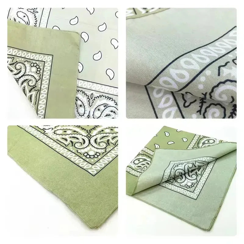 1/4pcs Men Women Bandana Hairband Cowboy Mens Biker Sports Headwear Wrist Hairwrap Single Sided Head Wrap Scarf Paisley Oasis Select