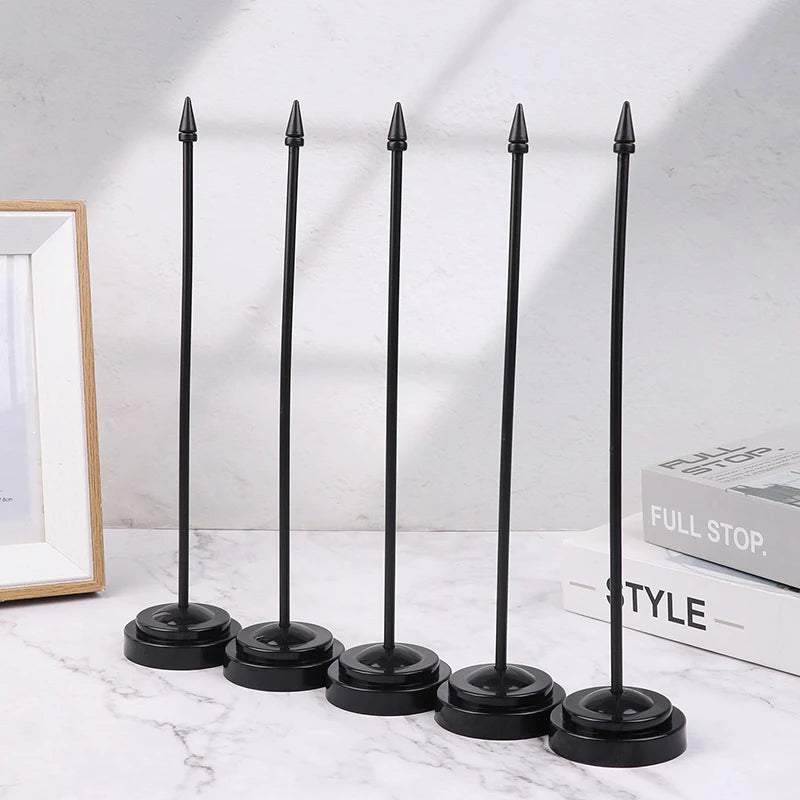 5Pcs Nail-Free Flagpole Flag Support Stand Universal Flagpole Flag Display Holder Banner Pedestal Flag Holder Desk Flagpole Deco Oasis Select