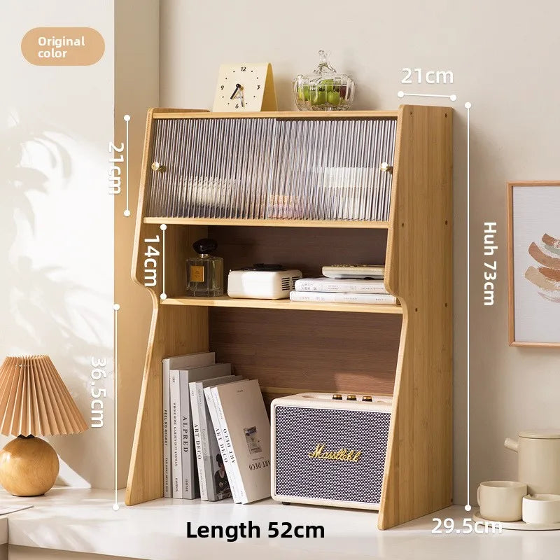 Nanzhu Bookshelf Desktop Student Desk Storage and Organizing Rack Simple Table Multi-layer Table Small Shelf Oasis Select High primary color