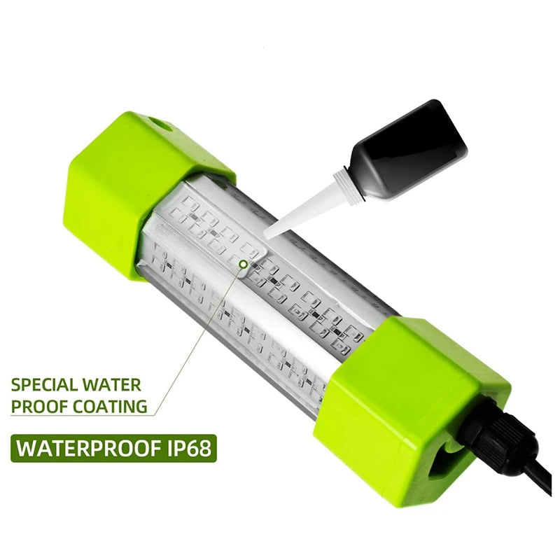 70W DC 12V LED Fishing Light 108 LED Bait Submersible Fishing Light Underwater Crappie Lure Green Night Fishing Finder Oasis Select