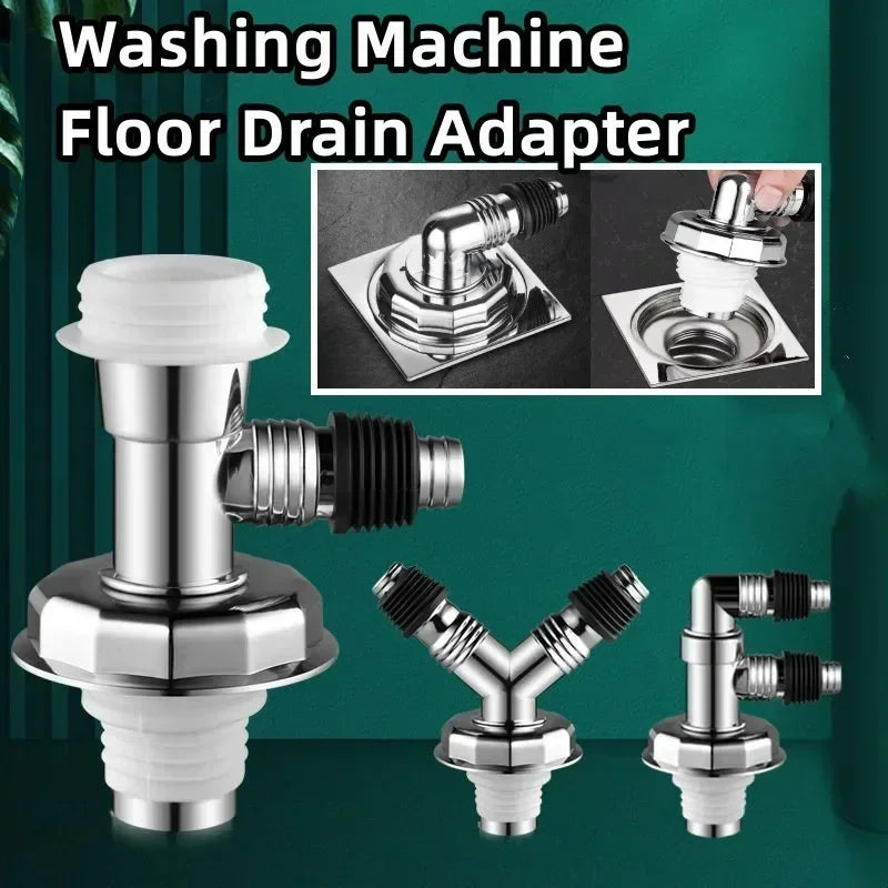 Washing Machine Floor Drain Adapter Anti-overflow Deodorant Snap Joint Universal Sewer Elbow Pipe Connector Bathroom Accessories Oasis Select