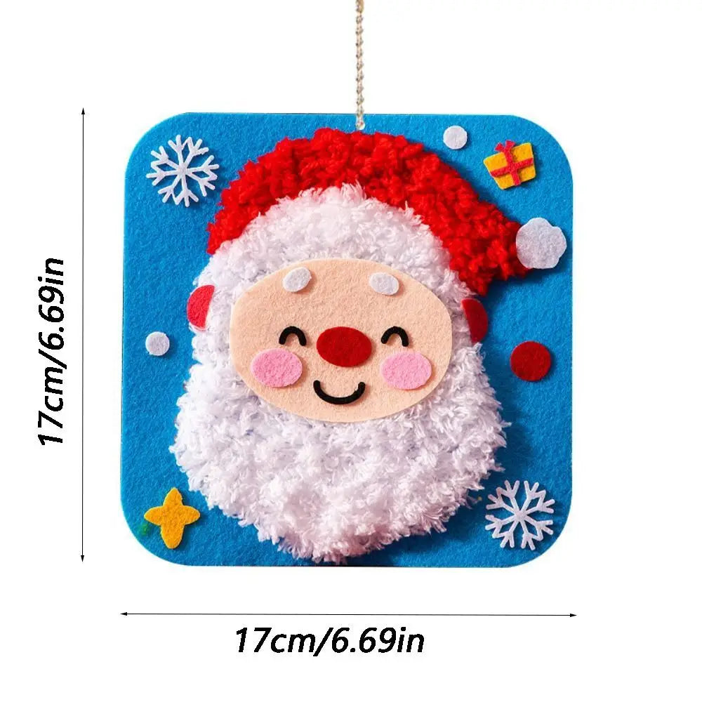 Non-Woven Fabric Christmas Sewing Kit Fun Threading Handicrafts DIY Embroidery Kit Beginner Friendly Christmas Sewing Projects Oasis Select