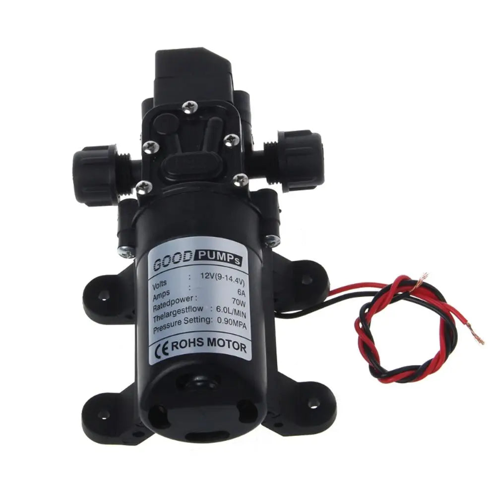 70W 130PSI High Pressure Durable Diaphragm Electric Self Priming Pump Water Pump Water Sprayer Car Washing Oasis Select black