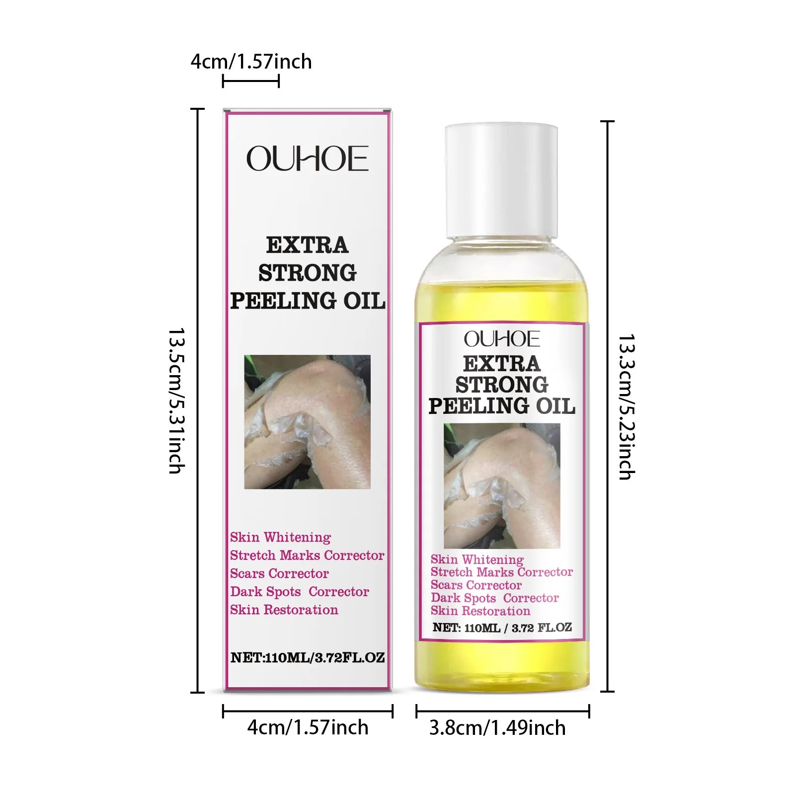 110ML Body Peeling Oil Gentle Remove Dead Skin Moisturizing Glowing Skin Tone Firming Smoothing Massage Body Exfoliating Oil Oasis Select