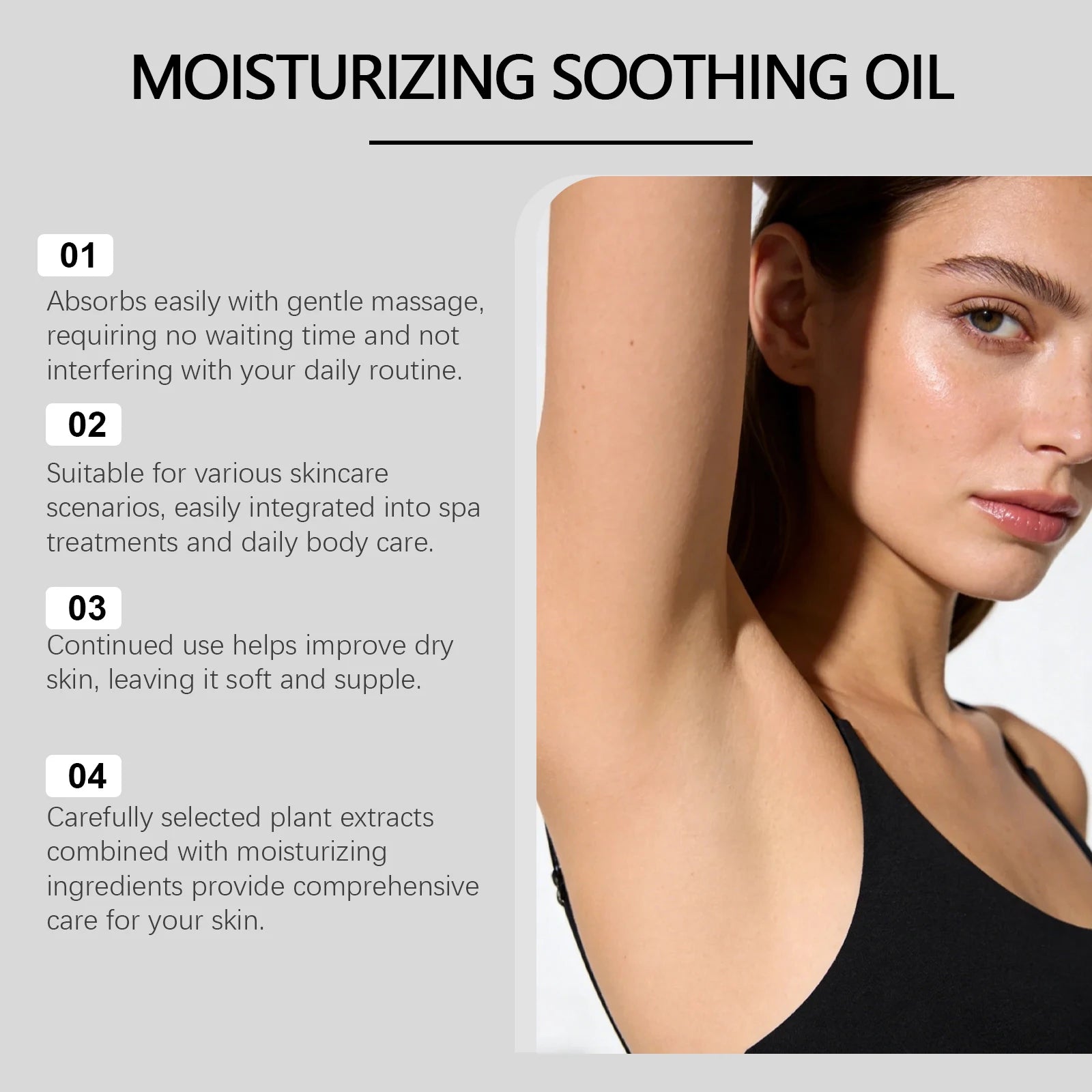 Cyperus Rotundus Oil Hair Removal Smoothing Soothing Skin Care Oil Moisturizing Armpit Leg Arm Hair Inhibitor 60ml Skin Care Oil Oasis Select