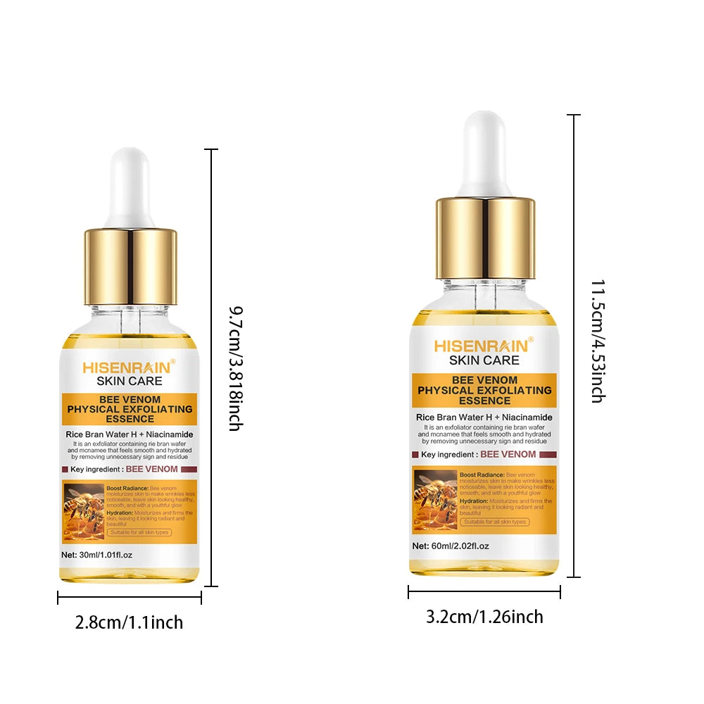 HISENRAIN Honey Niacinamide & Peptide Exfoliating Serum - Gentle Physical Face Scrub for Brightening, Hydrates & Smooths Skin. Oasis Select