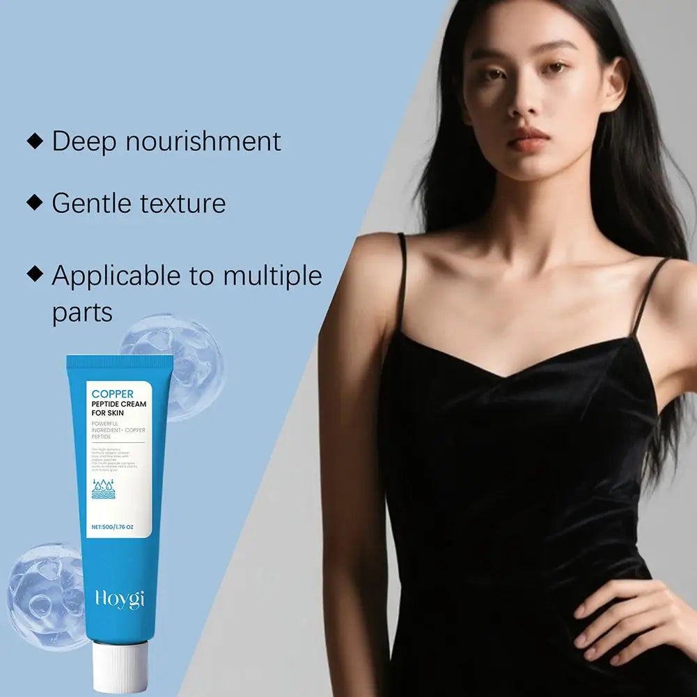 50g Copper Peptide Cream for Face, Daily Moisturizer Face Cream for Fine Lines &Wrinkle, Firming Skin Elasticity Korean Skincare Oasis Select