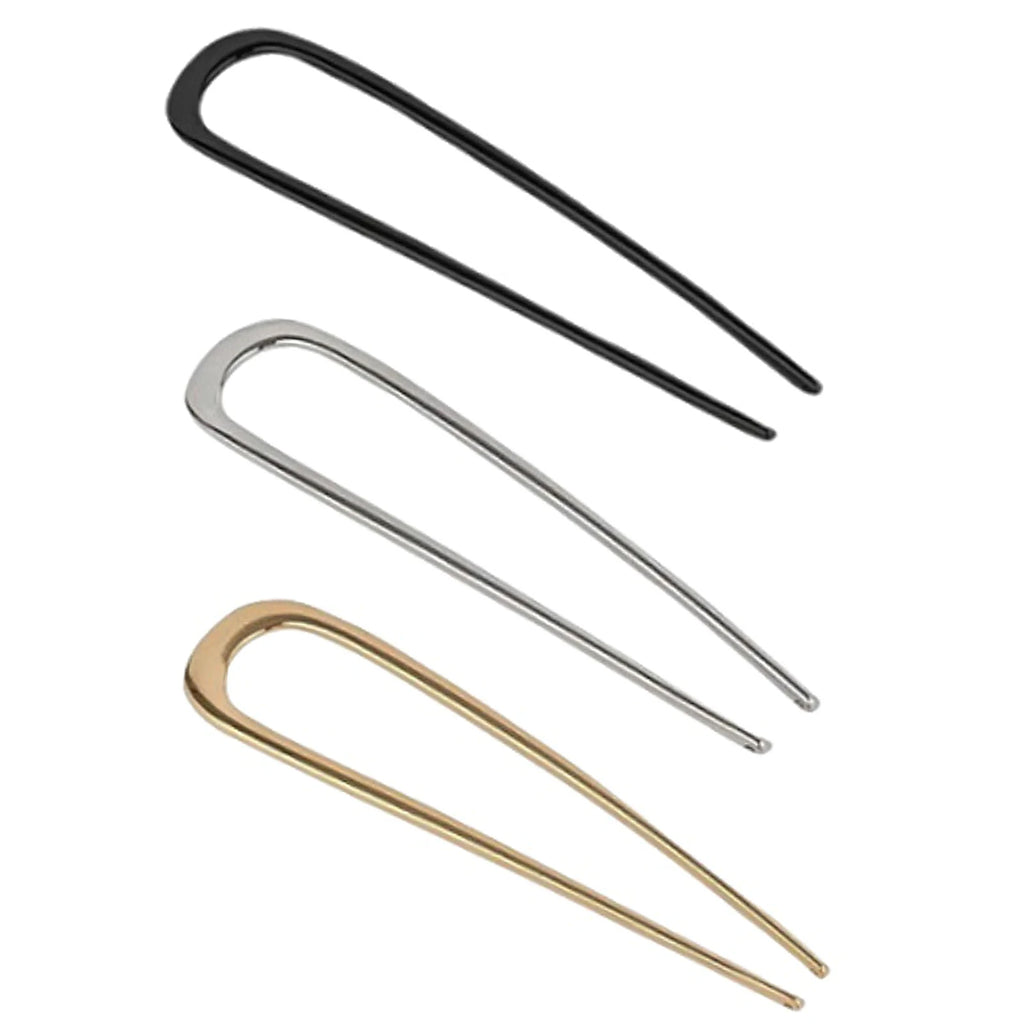 U-Shaped French Hair Pins – Colorful Metal Hair Sticks for Women