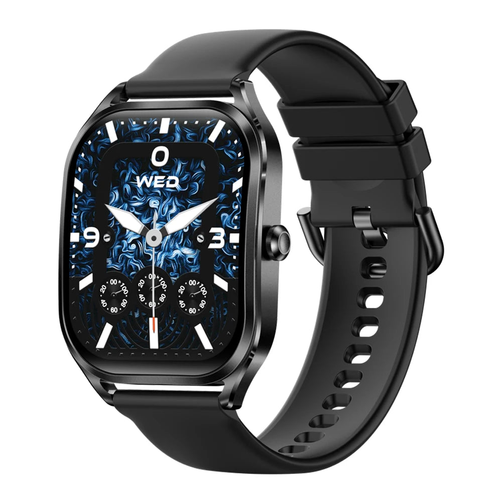 2.02" 3D Curved Screen Smart Watch Men Women Blue Tooth Call Watches Sports Fitness Health Smartwatch Waterproof Music Weather Oasis Select BKBKS