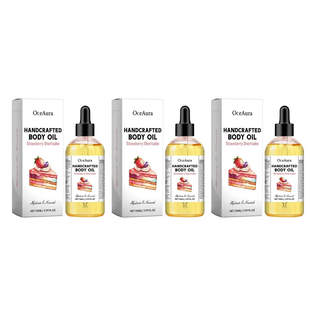 OceAura Strawberry Shortcake Body Oil | Nourishing 118ml