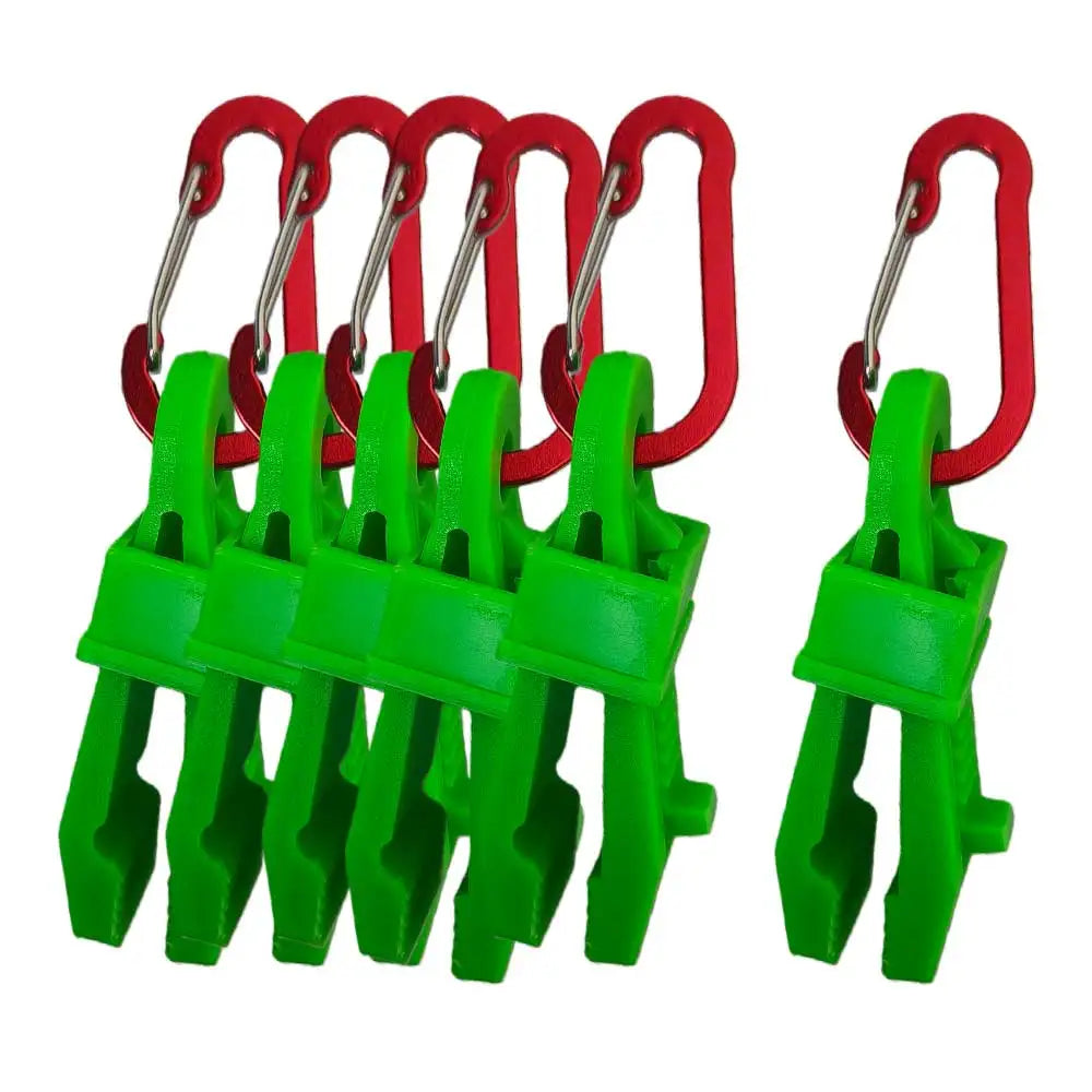 6pcs Tent Claws with Bungee Cord Balls Windproof Securing Alligator Clip Set for Tarps Canopy Sun Shade Beach Outdoor Camping Oasis Select green 6pcs hook