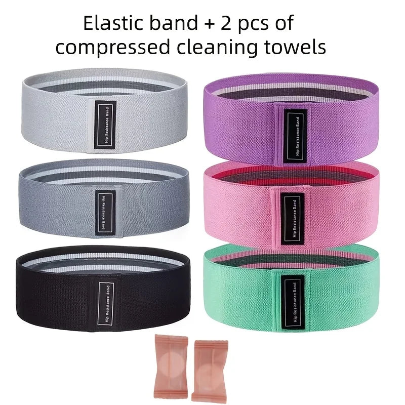 Fabric Resistance Band Set, Hip Circular Training Band, Suitable for Squats, Yoga, Gluteal Muscle and Leg Exercises Oasis Select