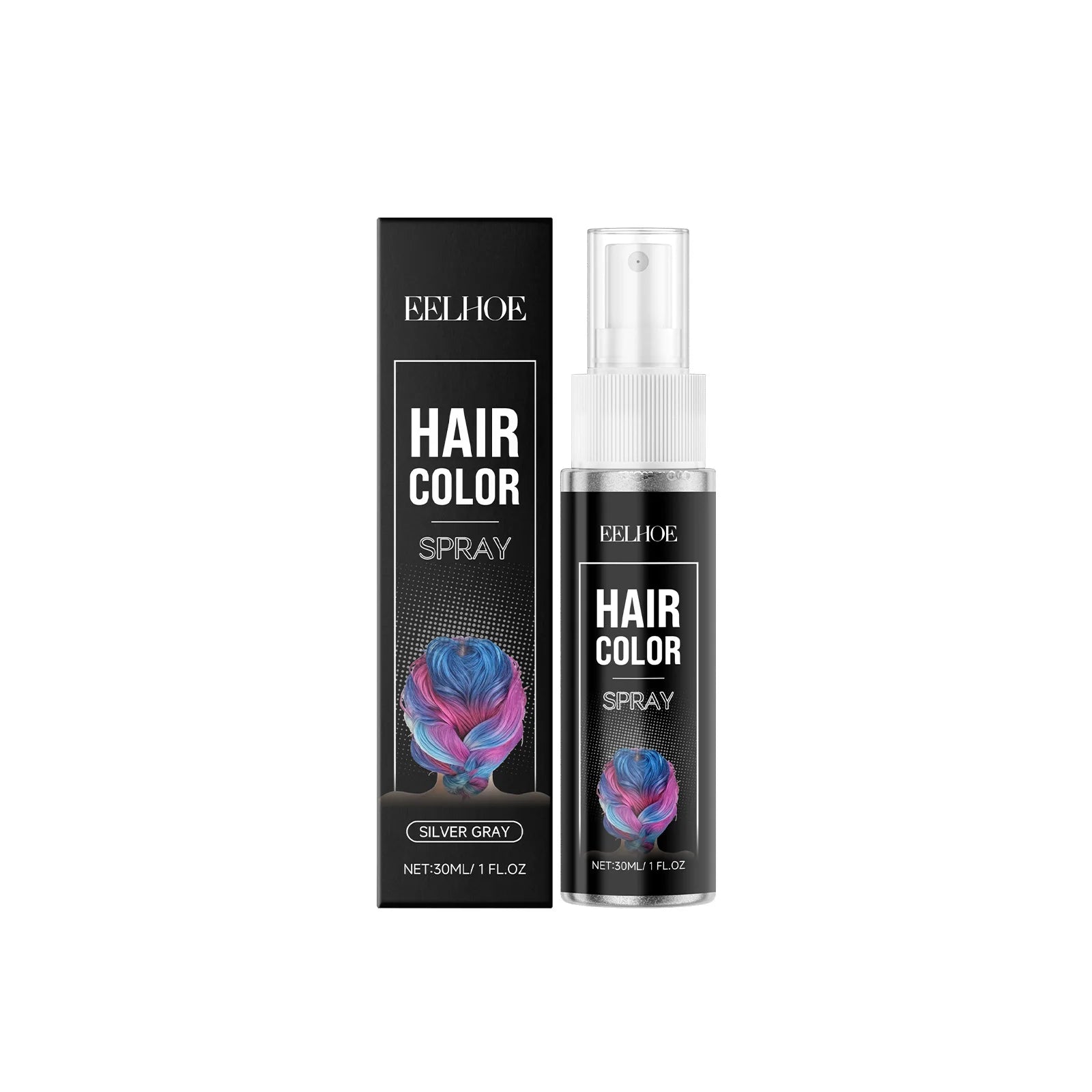 Hair Color Spray Temporary Hair Dye Purple Instant Color Washable Party Cosplay Hair Styling Root Touch Up Costume Wig 30ml Oasis Select Silver Gray