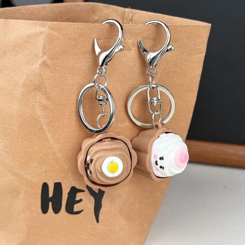1/2 Pcs Mini Cake Button Fidget Toy, Food Shaped Press Keychain, Cute Backpack Pendant, Creative Gift Oasis Select