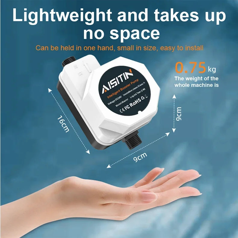 180W Auto Booster Pump Automatic for Low Water Pressure in Home 24V Auto Pressure Controller Household Water Heater Boost Shower Oasis Select