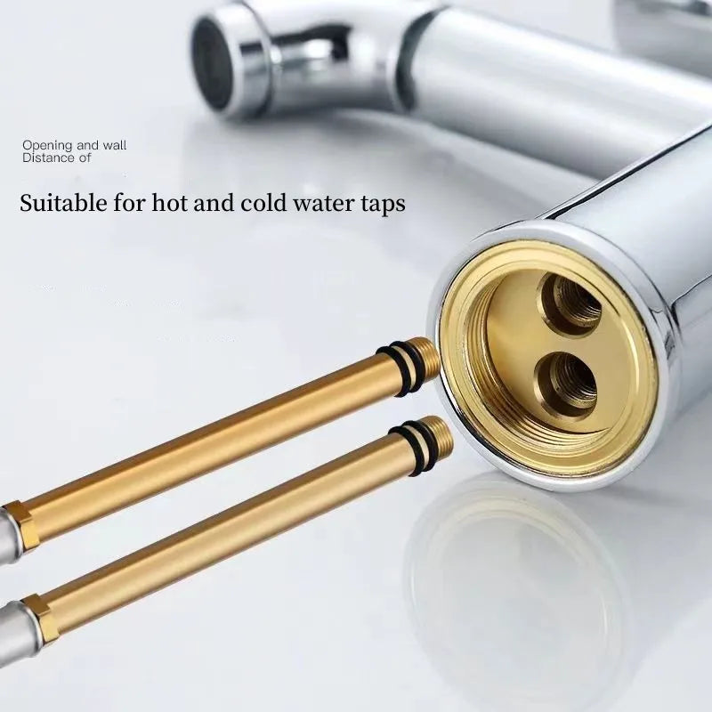 2PCS G1/2'' Stainless Steel Nylon Braided Tube Pipe Hose Silicone Plumbing Extended Shower Hose Kitchen Bathroom Accessories Oasis Select