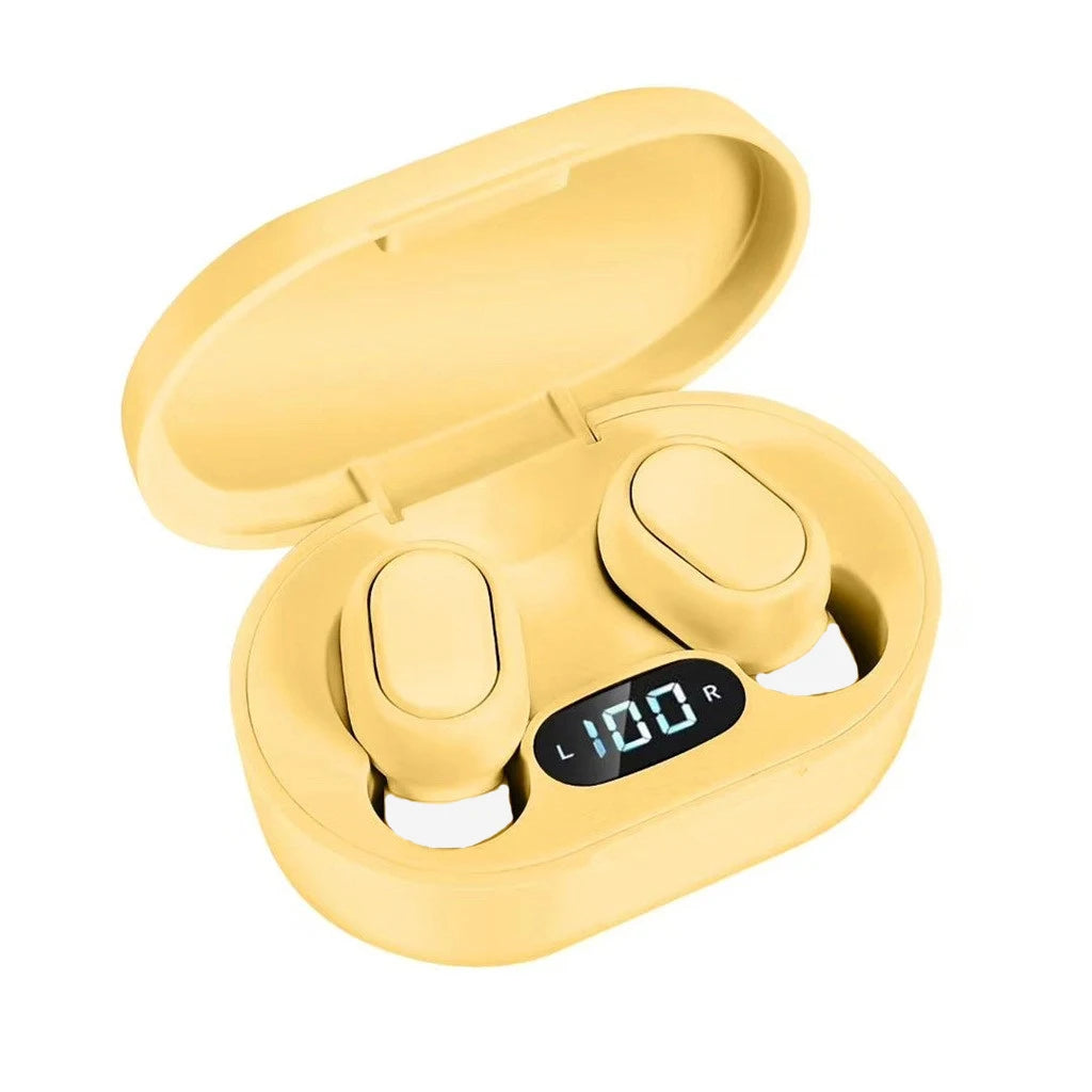 E7S TWS Wireless Headphones Bluetooth Earphone Control Sport Headset Waterproof Microphone Music Earphone Work On All Smartphone Oasis Select Yellow