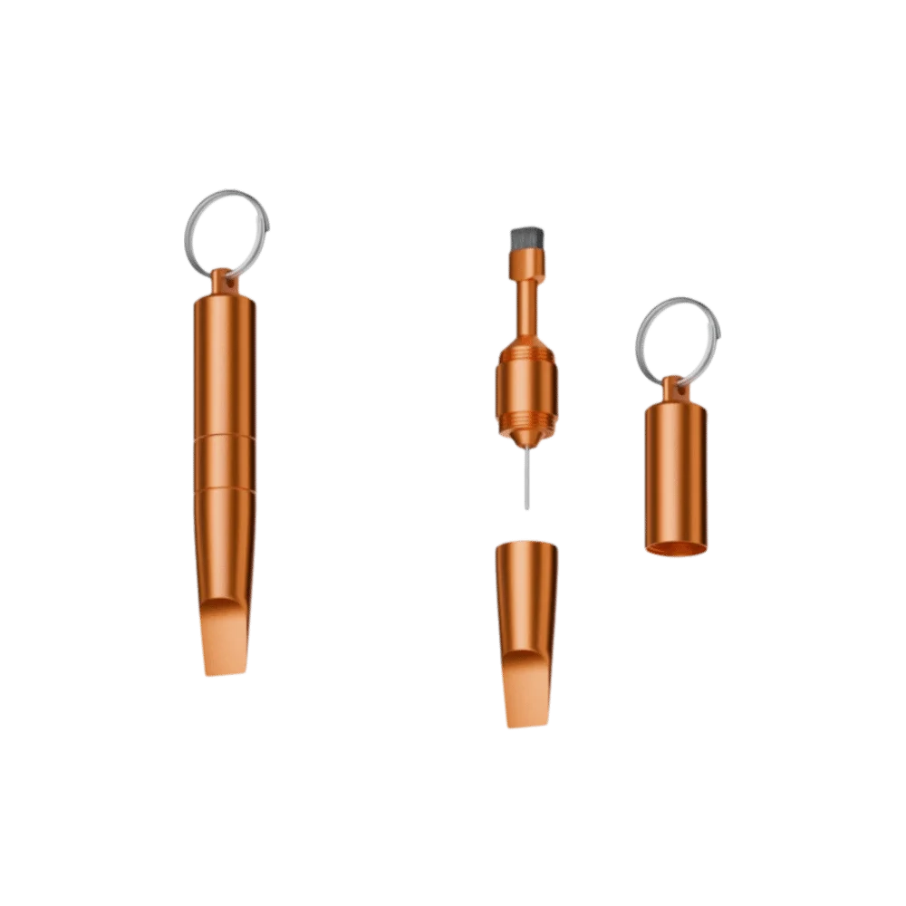Multifunction 3-in-1 Kaychain SIM Card Tray Removal Tool Eject Pin Reset Tool Headset Cleaning Brush Express Delivery Opener Oasis Select Orange