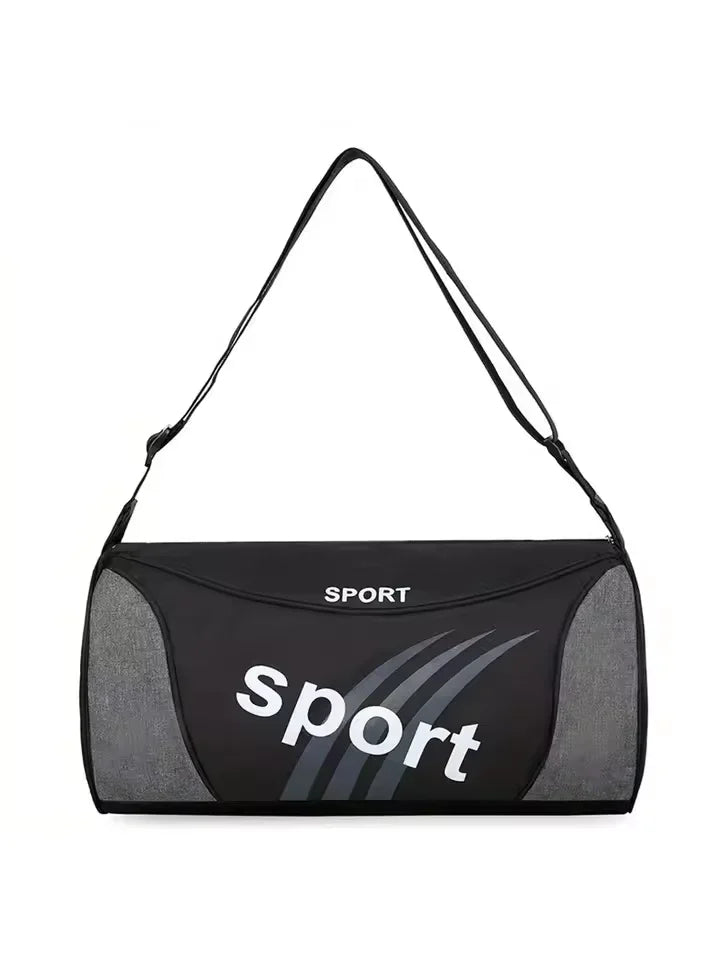 Women's & Men's Gym Bag Unisex Outdoor Crossbody Shoulder Backpack Personalized Duffel Overnight Travel Yoga Sports Bag Oasis Select black