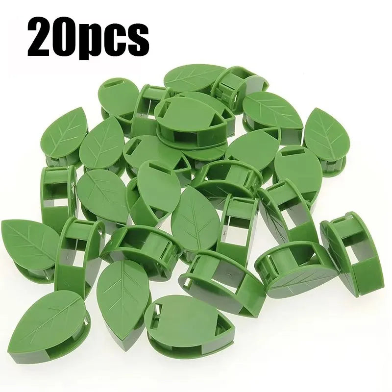 10pcs Leaf-Shaped Plant Holder Green Plant Climbing Wall Gods Sticky Hooks Vine Clip Fixer Multifunctional Flower Hangers Holder Oasis Select 20pcs