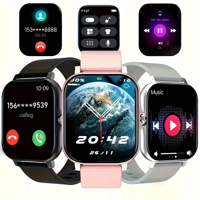 CHAOGENB Smart Watch – Bluetooth Calls, HD Touch Screen & Fitness