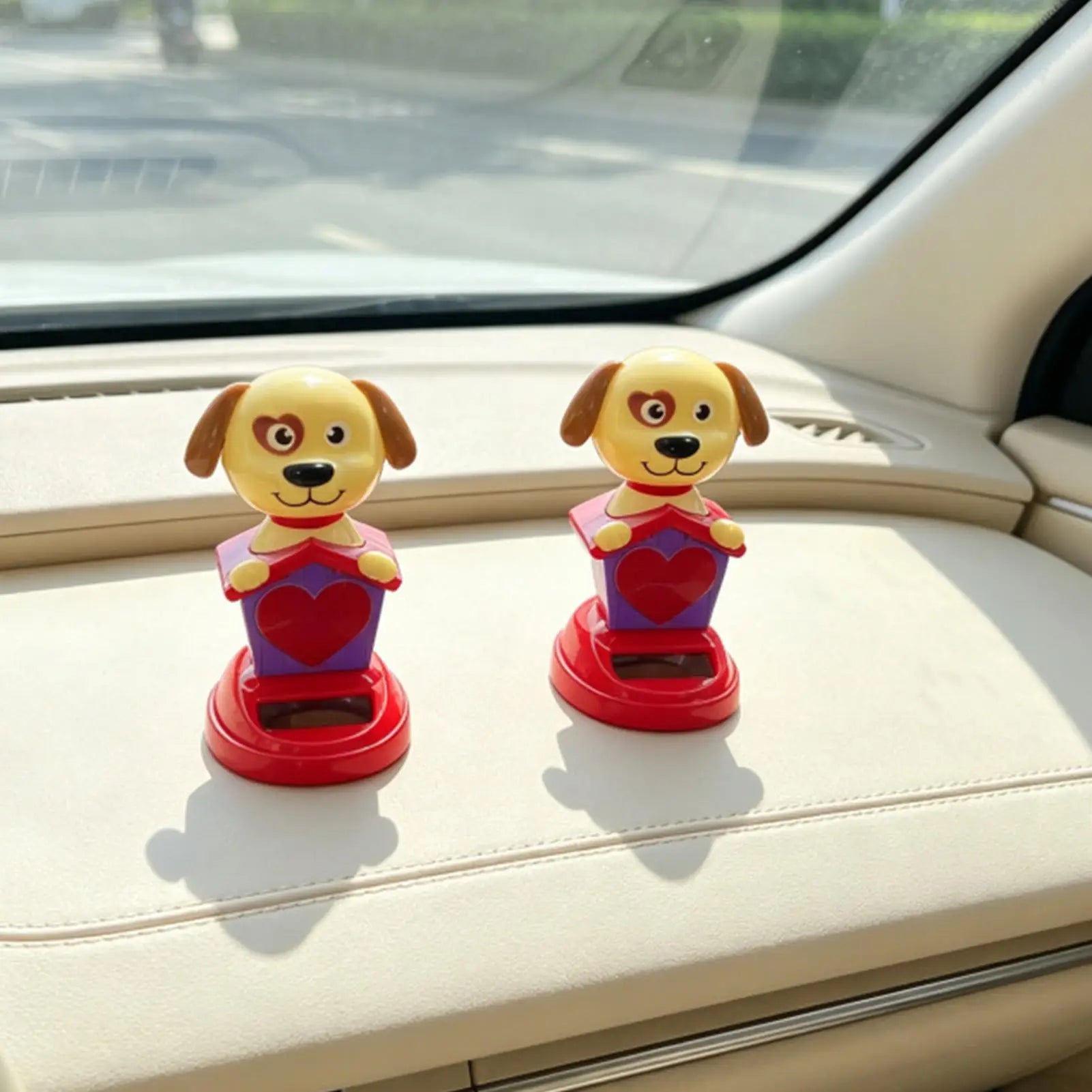 Solar Dashboard Doll Cute Dog Swinging Animated Dancer Toy Solar Dashboard Doll Car Decorative Swing Toys for Car Ornament Oasis Select