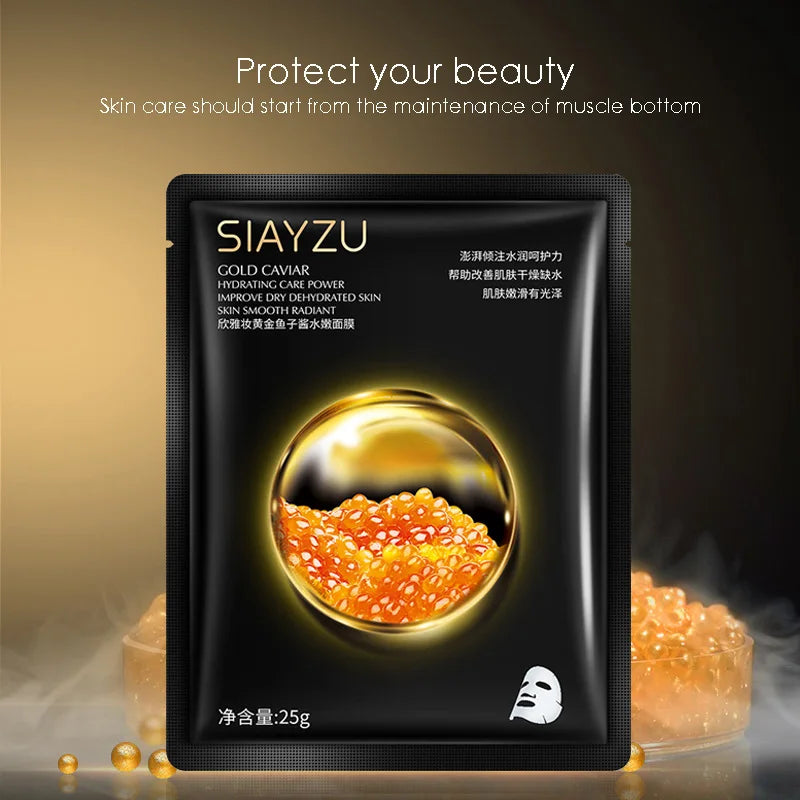 Golden Caviar Anti-Aging Moisturizing Face Mask Sheets – 10 Pack Sheet Face Mask Oasis Select