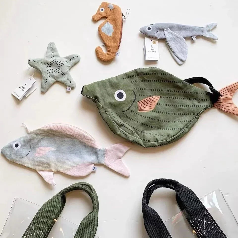 Adorable Tropical Fish Waist Pack for Kids Green Water-Resistant Coin Purse Crossbody Bag for Boys & Girls Oasis Select