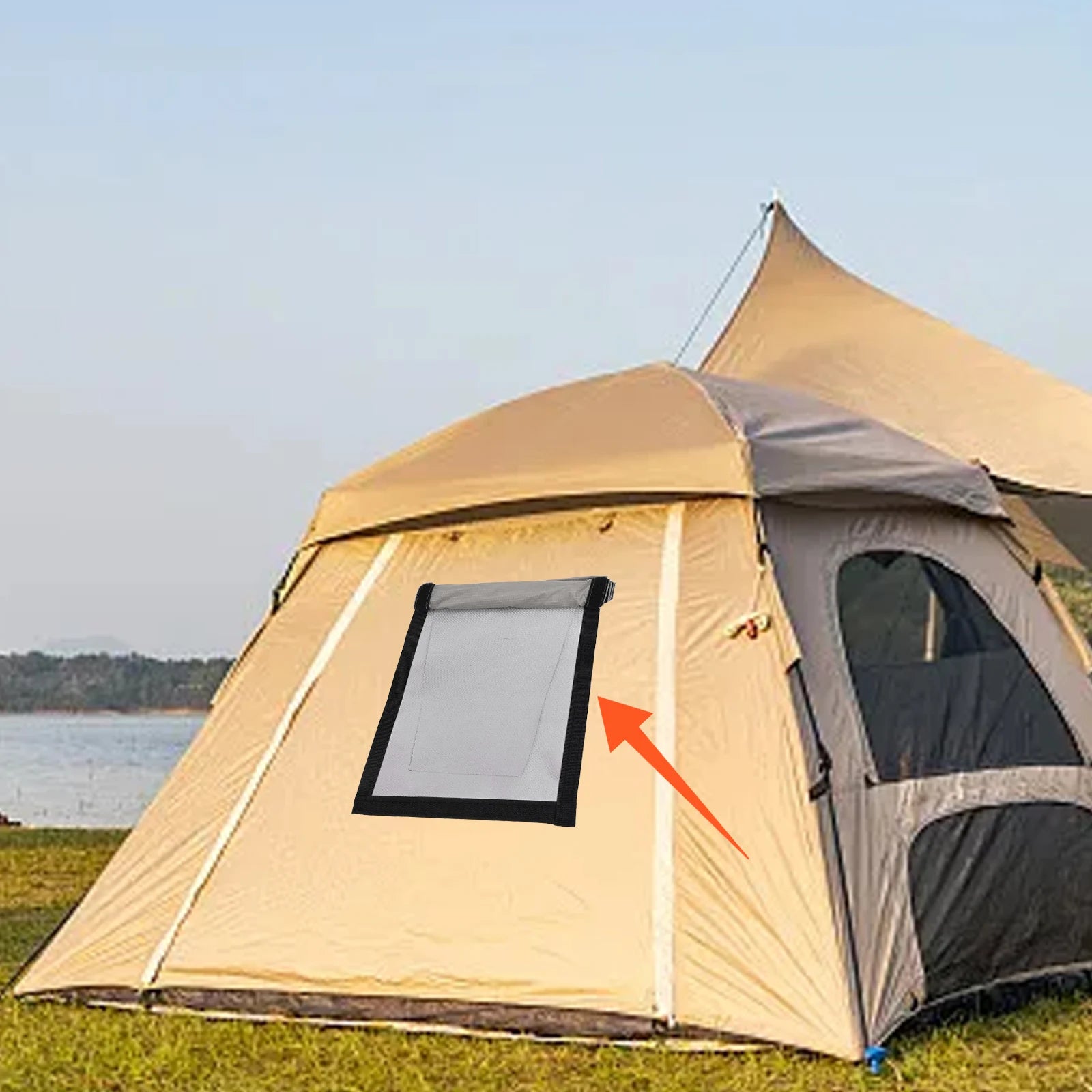 Tent Stove Chimney Fireproof Cloth Fiberglass Cloth For Camping Cooking Stove Fireproof 2-Layer Hot Tent Protect Cloth Accessory Oasis Select