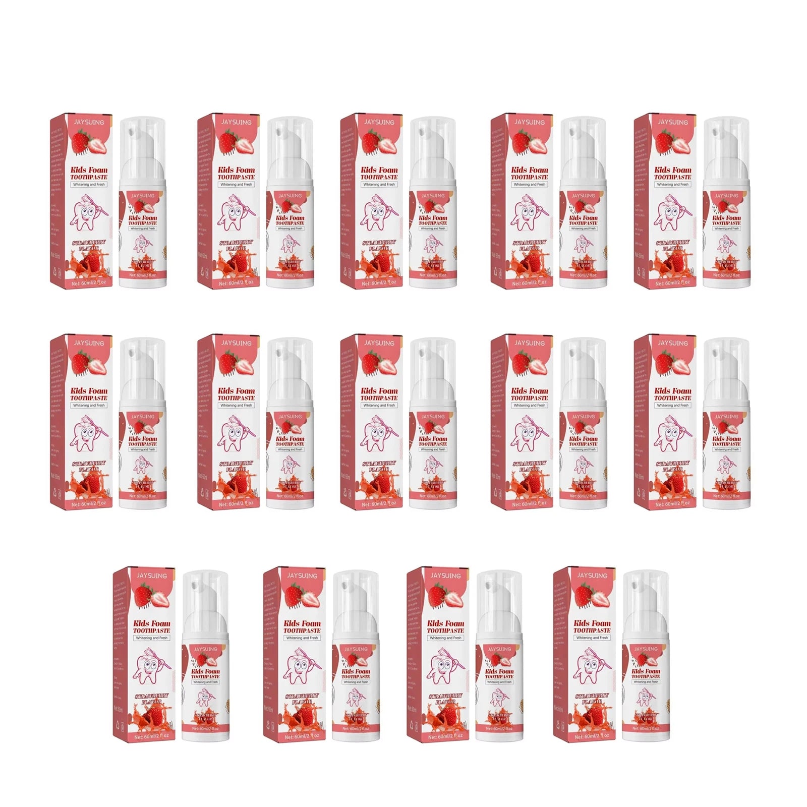 Kids Foam Toothpaste – Whitening, Stain Removal & Gum Care Kids Foam Toothpaste Oasis Select strawberryx14pcs