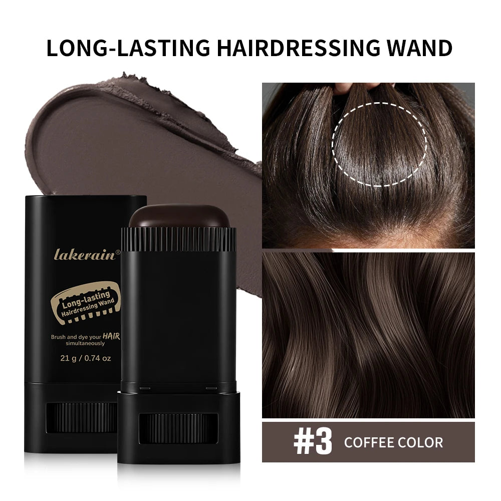 Waterproof Hair Dye Stick Quickly Covers Gray Natural Appearance Long-lasting Color Retention Suitable For All Hair Types Oasis Select Coffee Color