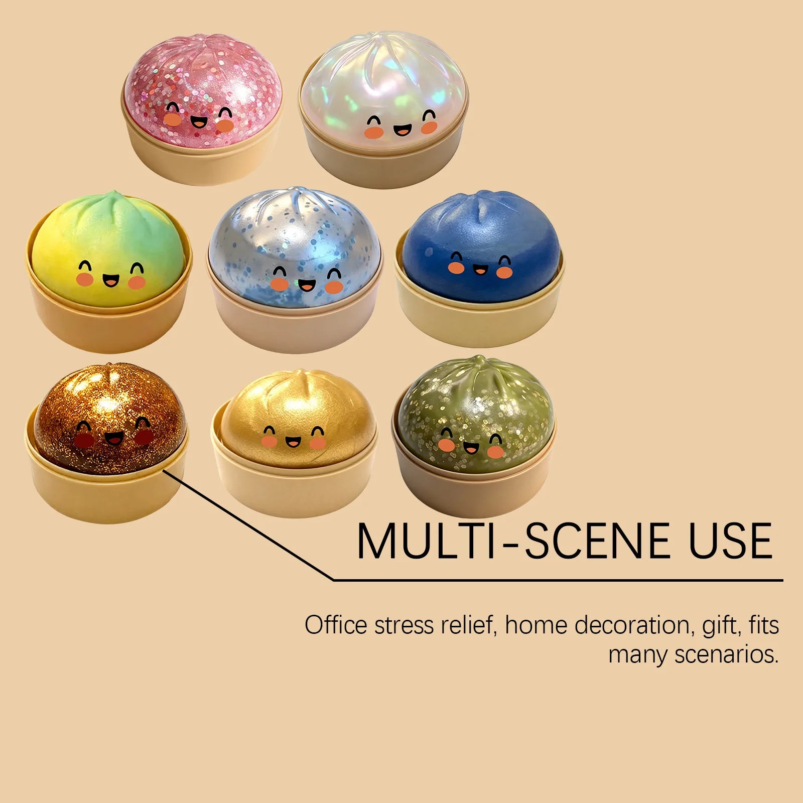 Bun Squishy Fidget Toy – Soft Food Shaped Sensory Toy Squishy Fidget Toy Oasis Select