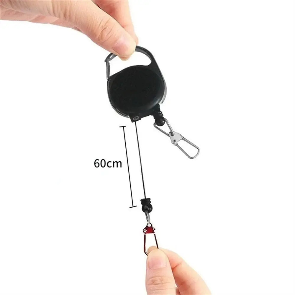Creative Double Headed Retractable Keychain Badge Reels Keyring Easy To Pull Buckle Unique 60CM ID Card Holder Keychain Oasis Select