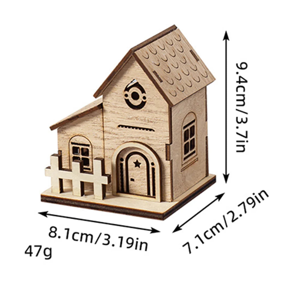 Battery-powered Lights Christmas Wooden Ornaments Versatile Use Handcrafted Ornaments Table Centerpieces Christmas Decoration Oasis Select XT0205 China Mainland