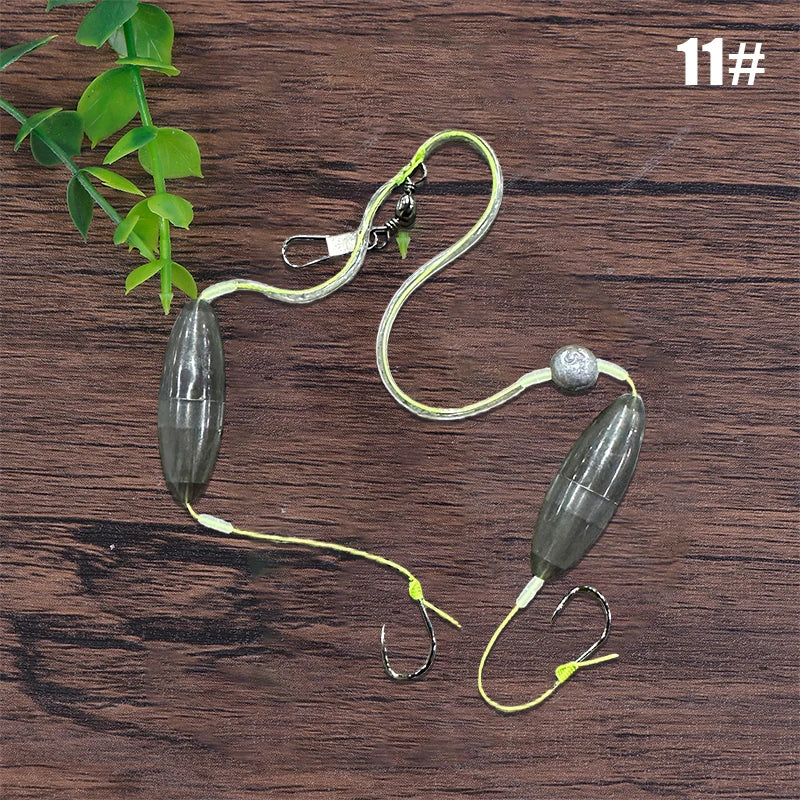 1PC Anti-separation Base Fishing Hook Double Hook For Fishing Live Bait With Double Bait Keeper Barbs High Carbon Steel@#X Oasis Select 11