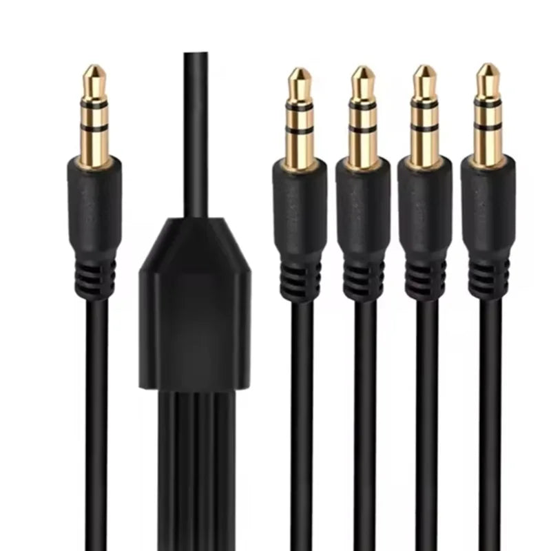 3.5mm Headphone Jack Audio Cable Splitter 3.5mm Cable 1 Male to 2/3/4/5/6 male AUX Cable Splitter Adapter For Computer Headset Oasis Select 0.5m 1 to 4