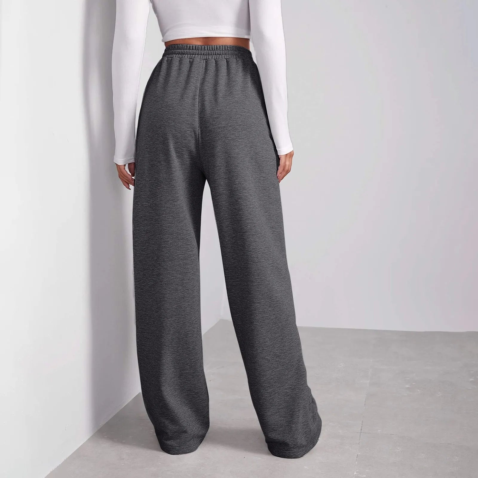 Women's Fleece-Lined Wide Leg Sweatpants | Casual Joggers Wide Leg Sweatpants Oasis Select