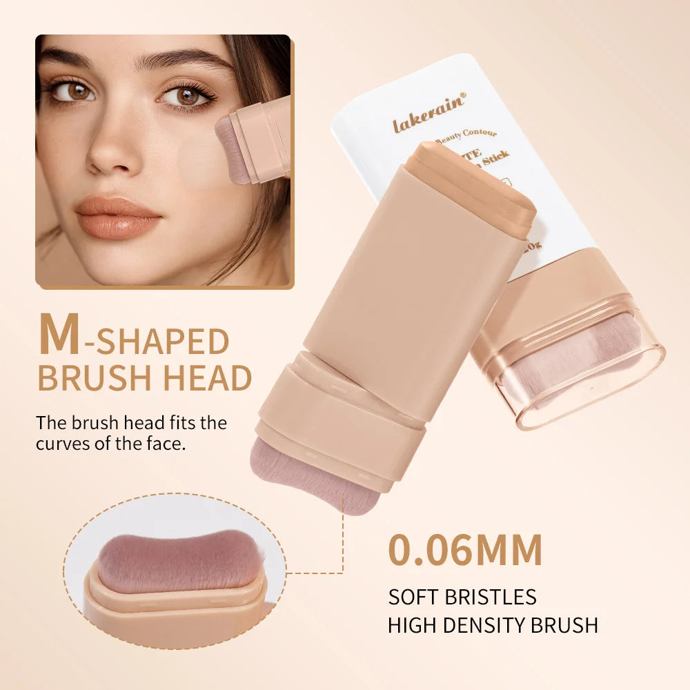 Concealing Foundation Stick 5 Shades With Built-In Brush Brighten Lightweight And Waterproof Formula Face Contour Stick Makeup Oasis Select